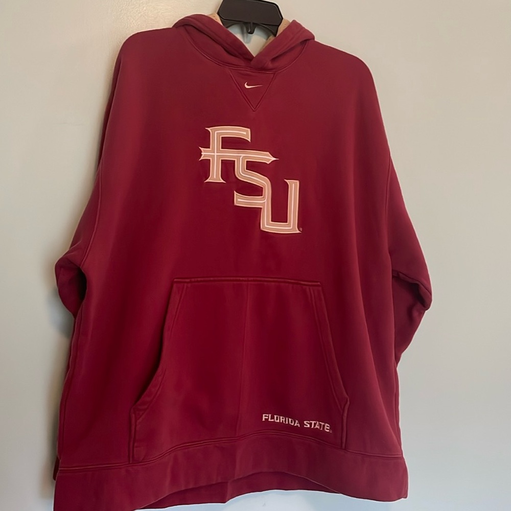Nike large hoodie maroon.